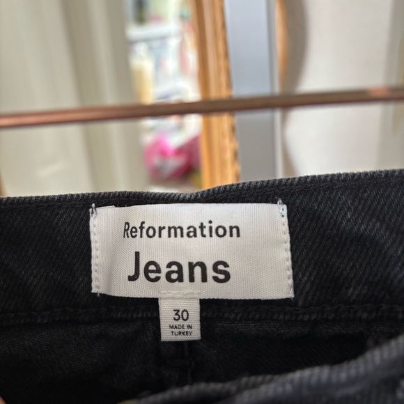 Reformation Jeans / Black Denim Shorts - Picture 4 of 4